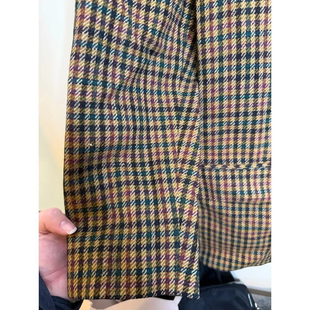Women’s Pendleton Knockabouts Large Houndstooth 100% Virgin Wool Blazer Jacket - Picture 6 of 6